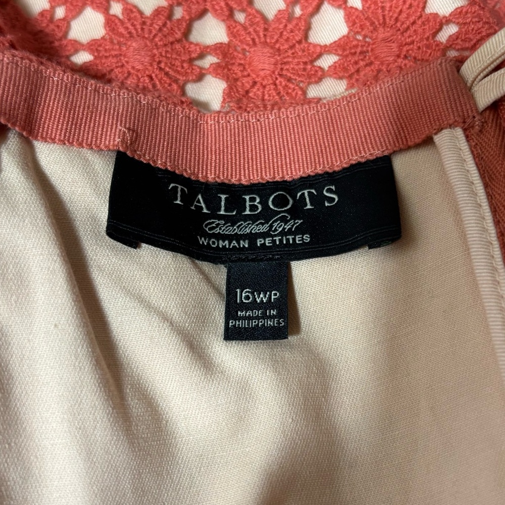 Talbots Coral Eyelet Pencil Skirt - Picture 9 of 10